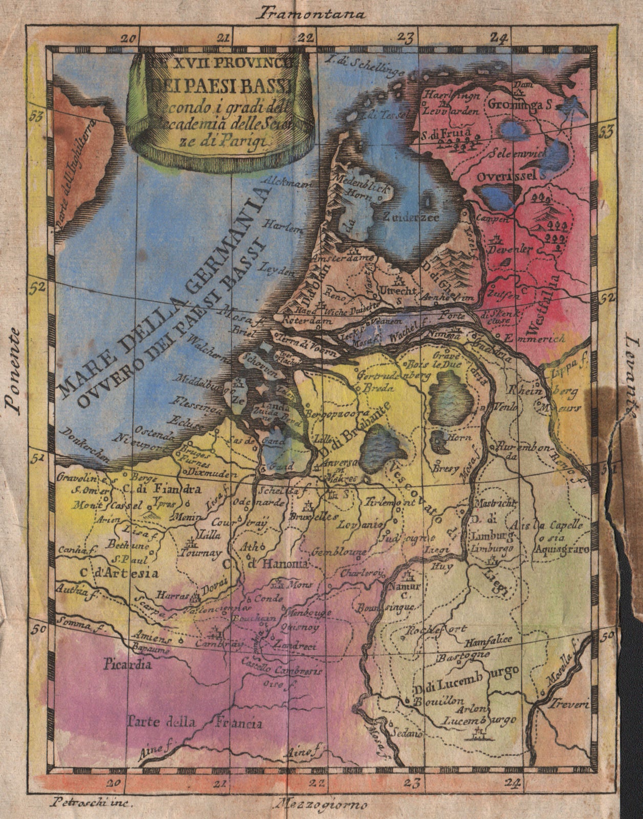 Le XVII Provincie dei Paesi Bassi. Benelux Seventeen Provinces. BUFFIER 1775 map